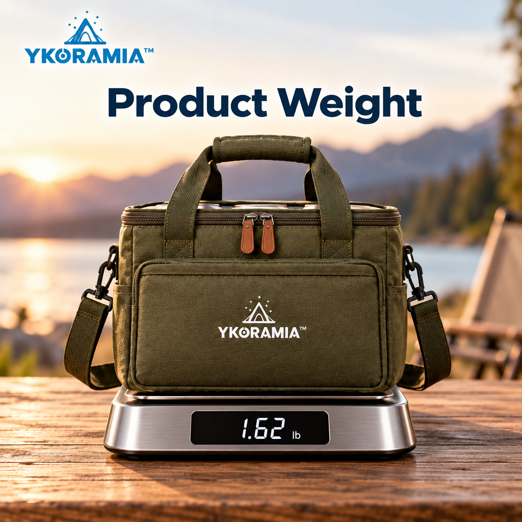 Ykoramia™ Cove Cooler – Structured Insulated Picnic Tote, Soft-Sided Cooler Bag for Outdoor Lunches, Beach Days & Road Trips